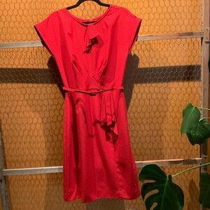 Vintage inspired Stop Staring red polka dot dress